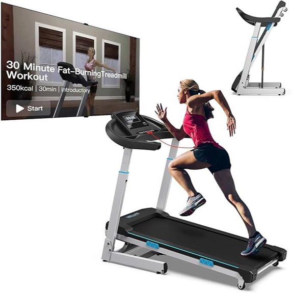 WELLFIT TM007 Auto Incline Treadmill with Large Running Area