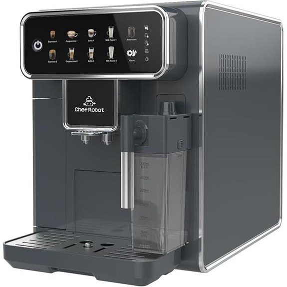 Fully Automatic Coffee Maker with Grinder and Self-Cleaning