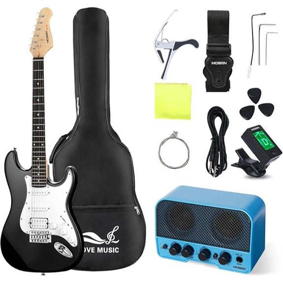 MOSEN 39in Beginner Electric Guitar Kit with Accessories