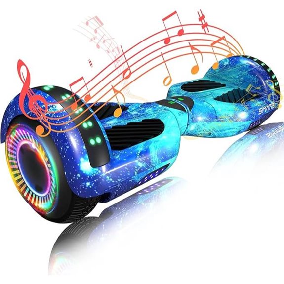SIMATE Bluetooth Hoverboard with LED Lights and App Control