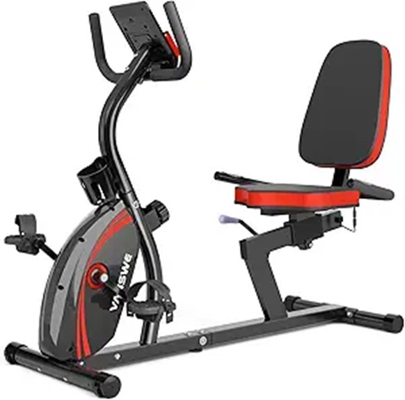 VANSWE Recumbent Exercise Bike with Bluetooth & Pulse