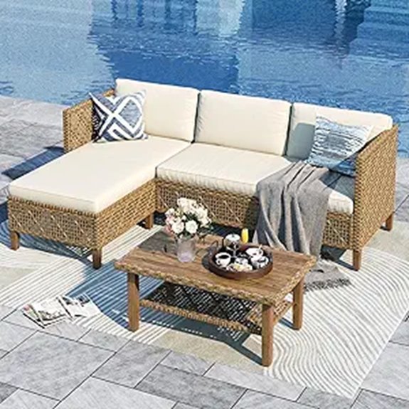 Sophia & William Boho Wicker Patio Furniture Set