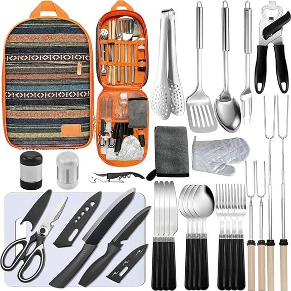 Camping Cooking Utensil Set for Camping and Grilling