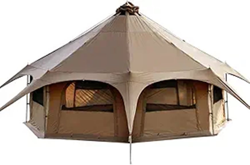 MC TOMOUNT Canvas Bell Tent for Glamping and Camping