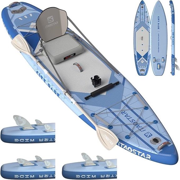 City Park 12’×35” Inflatable Paddle Board with Seat