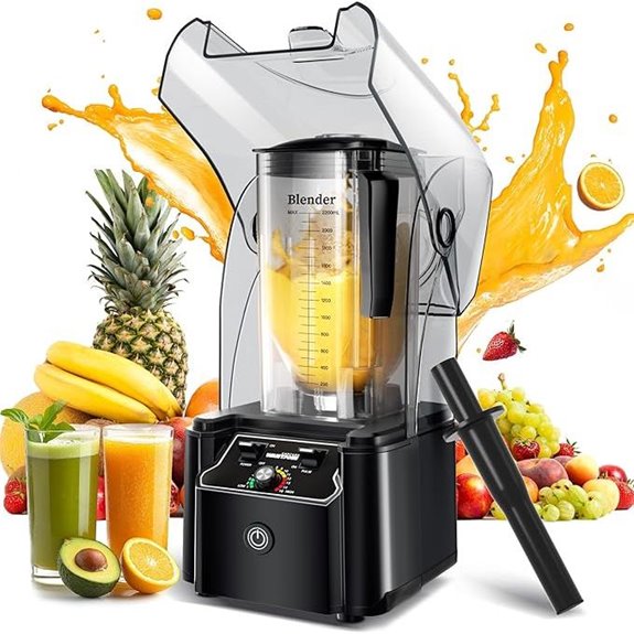 WantJoin Commercial Blender 2200W with Sound Enclosure