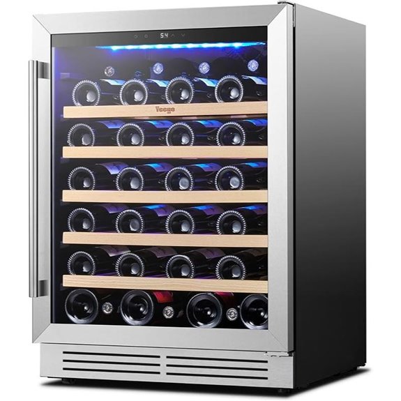 Yeego 24-Inch Wine Fridge 47 Bottles Glass Door