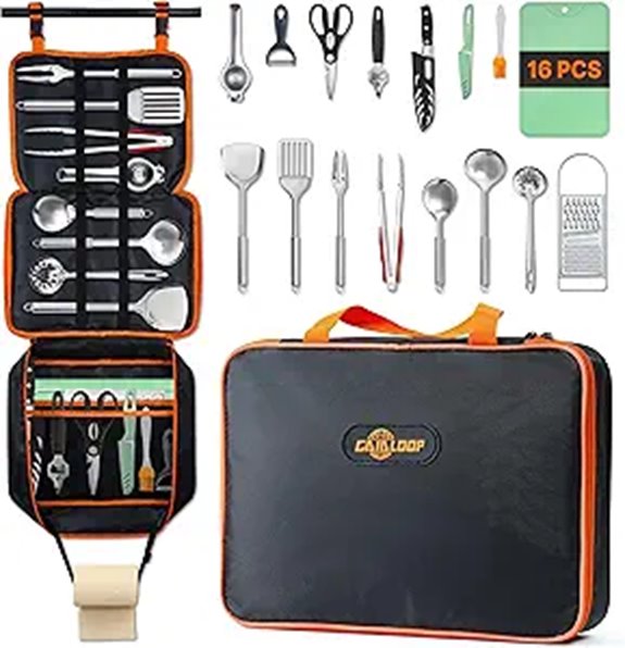 Portable Camping Cookware & Utensil Set