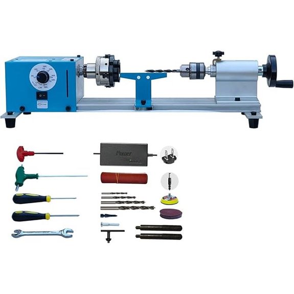 Mini Wood Lathe Machine for Drilling and Turning