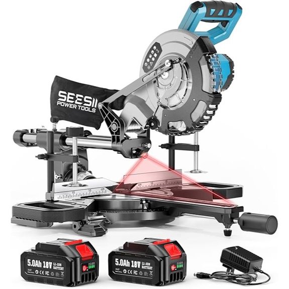 SEESII Cordless Miter Saw with Laser 8-Inch