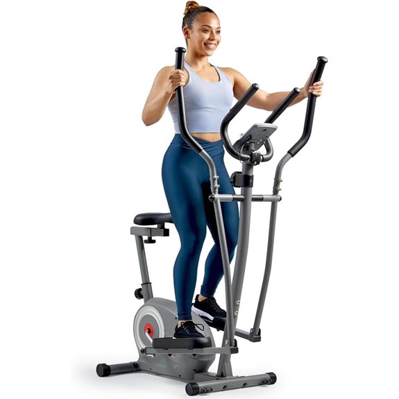 Sunny Health & Fitness 2-in-1 Elliptical Bike with Bluetooth