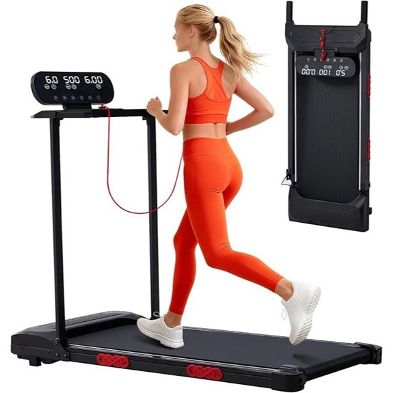 Electric Walking Pad Treadmill with Handles