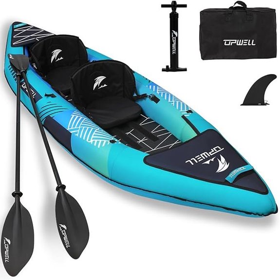 UPWELL 13'6” Inflatable Recreational Kayak with Accessories