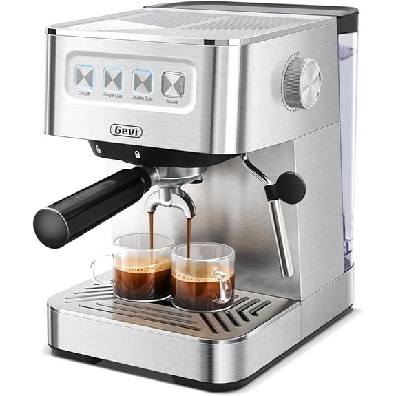 Gevi Espresso Machine with Milk Frother and Portafilter