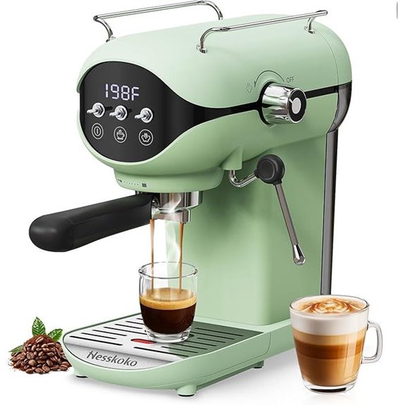 Espresso Machine with Milk Frother and Toggle Switch