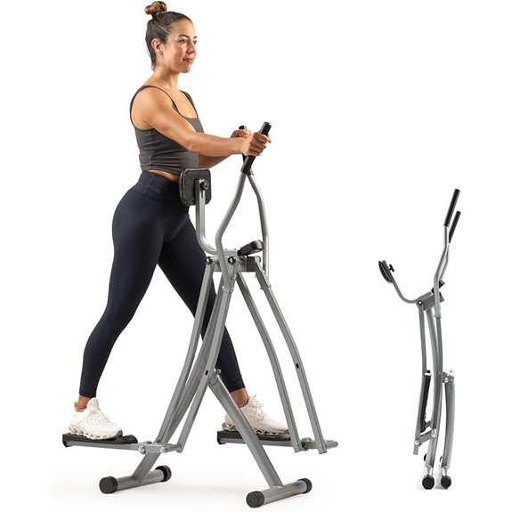 Sunny Health & Fitness Foldable Elliptical with Bluetooth Resistance