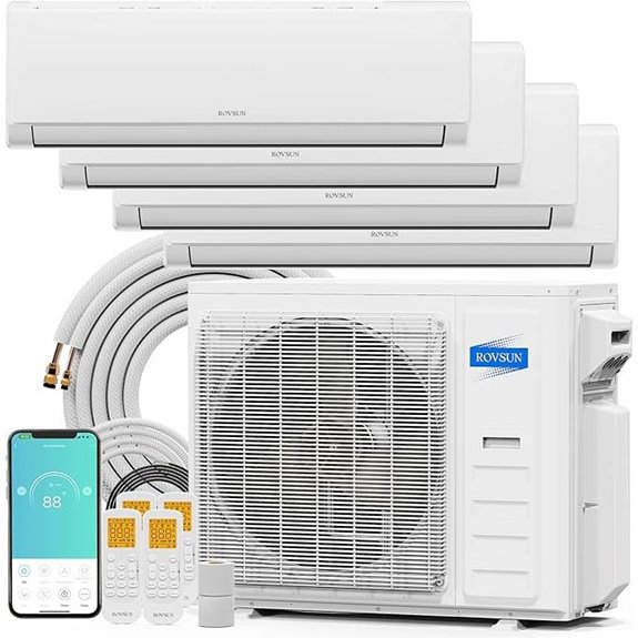ROVSUN 4-Zone WIFI Mini Split AC/Heat System