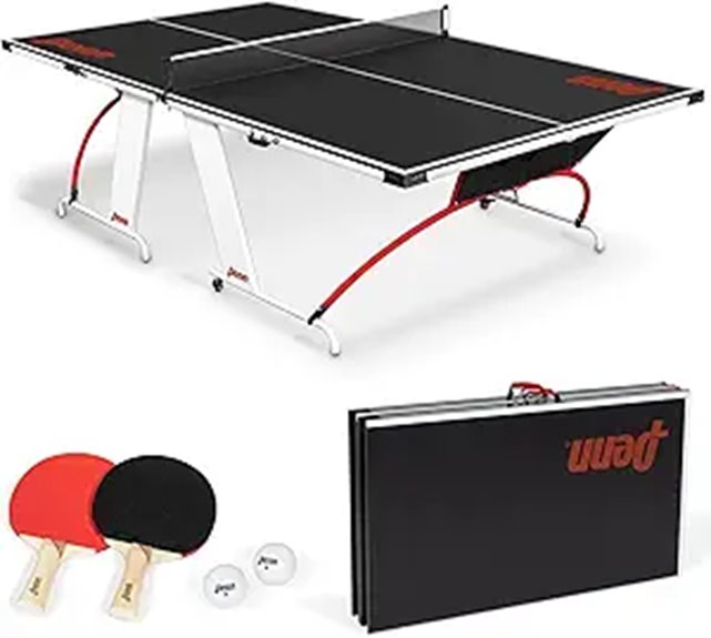 Penn Full Size Table Tennis Table with Paddles and Balls