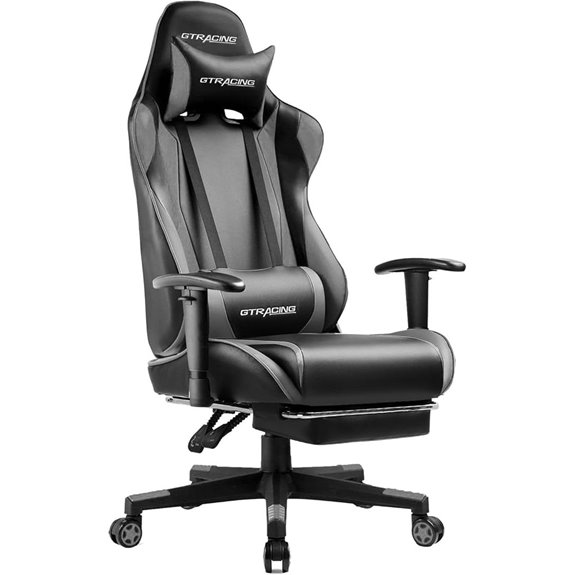 GTRACING Gaming Chair with Footrest and Headrest