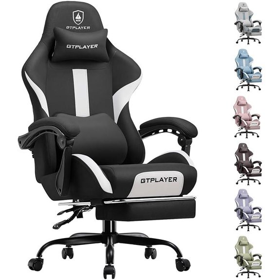 GTRACING Gaming Chair with Footrest and Support