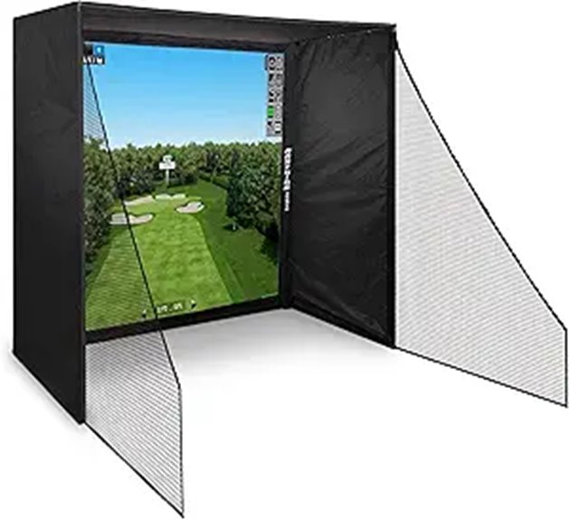 Golf Simulator Enclosure with Impact Screen and Frame