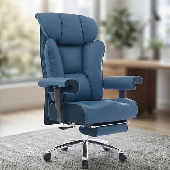 Efomao Heavy Duty Ergonomic Office Chair with Foot Rest