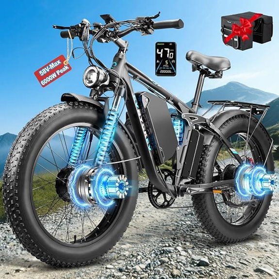 6000W Electric Bike for Adults with Dual Motors
