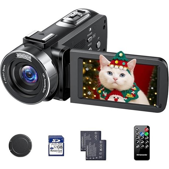 Digital 42MP 4K Camcorder with Zoom and Accessories