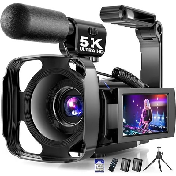 5K Vlogging Camera with 64MP 3” Touch Screen