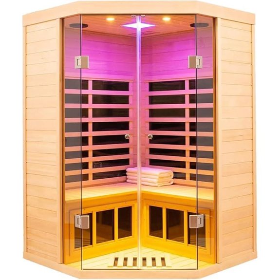 Infrared Sauna for Home with Bluetooth & Chromotherapy