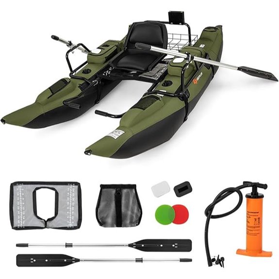Goplus Inflatable Fishing Float Tube with Accessories