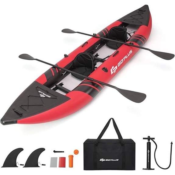 Goplus Inflatable 2-Person Kayak Set with Accessories