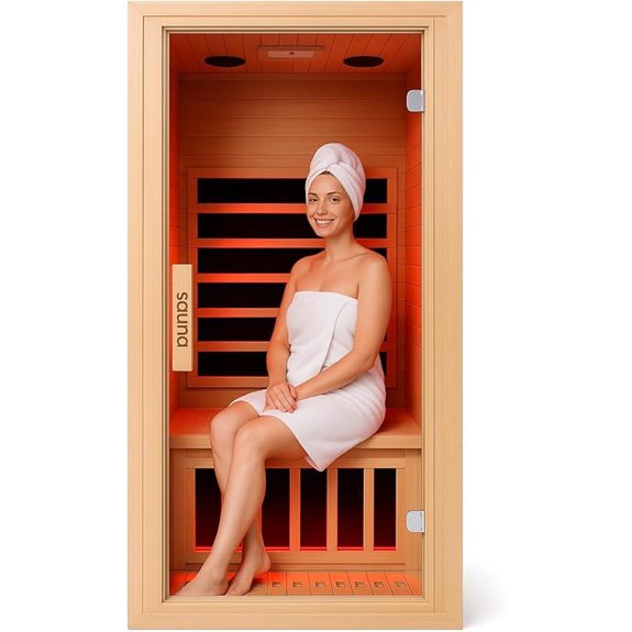 Homsido Infrared Single Person Sauna with LCD Control