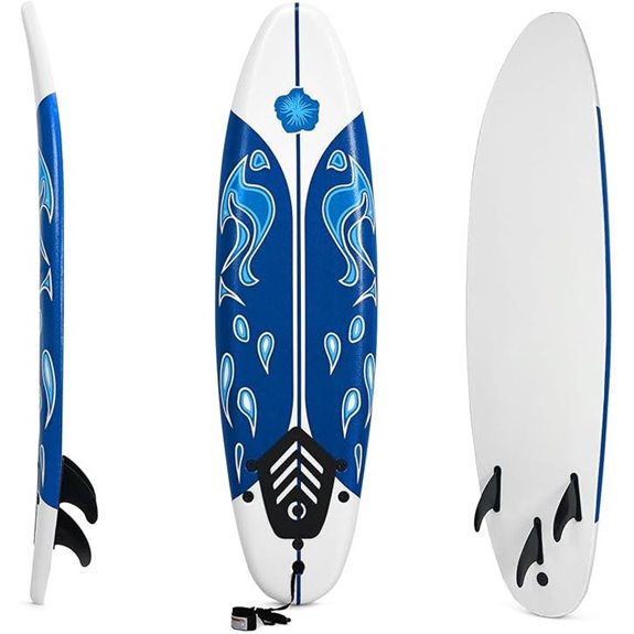 KOTEK 6' Surfboard with Removable Fins & Leash