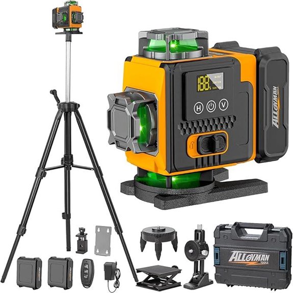 Alloyman 360 Laser Level with Tripod and Magnetic Bracket