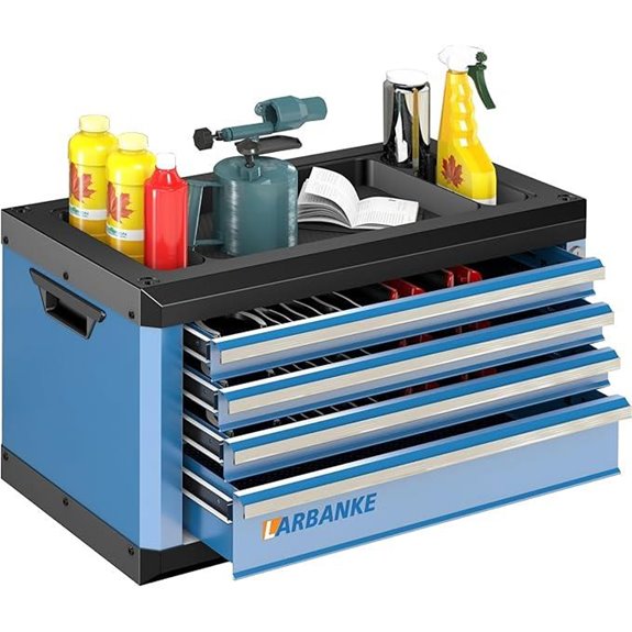 4-Drawer Locking Tool Box with Accessories