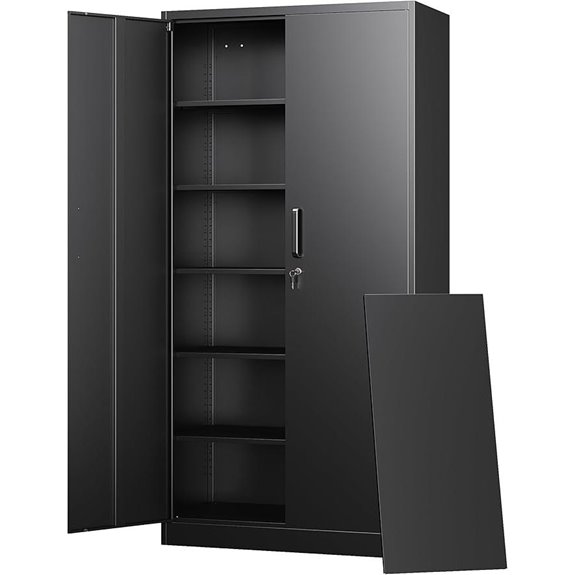 Letaya Metal Storage Cabinet with Lock and Shelves
