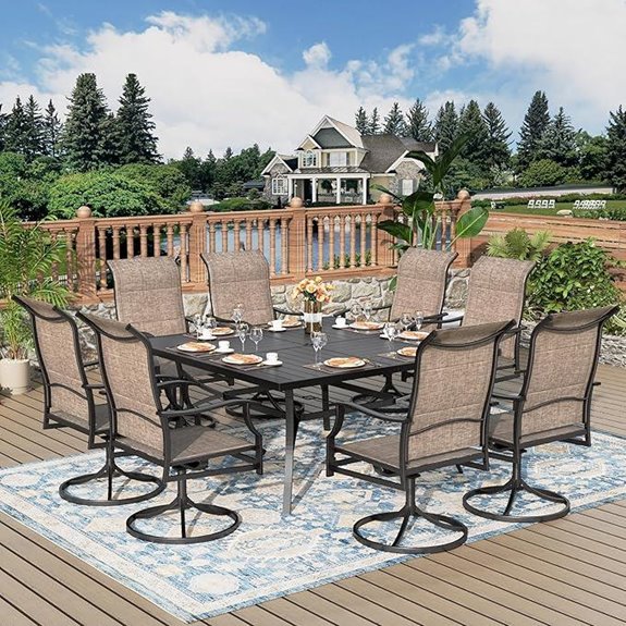 9-Piece Patio Dining Set with Table and Chairs