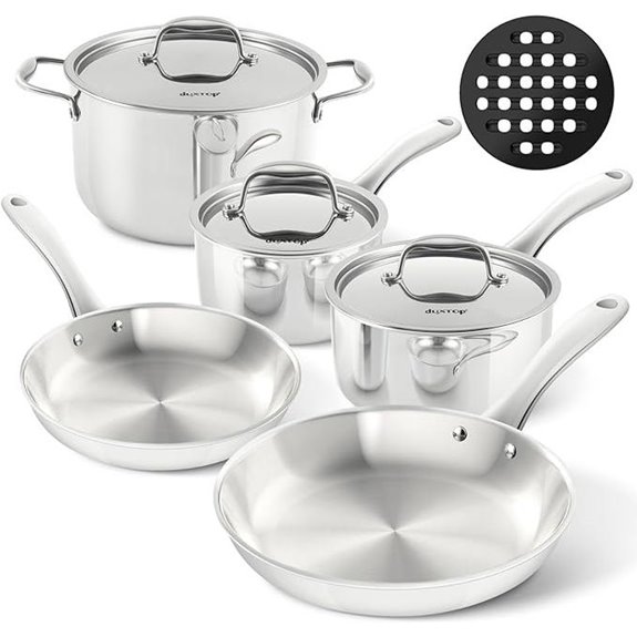Duxtop 9-Piece Stainless Steel Cookware Set