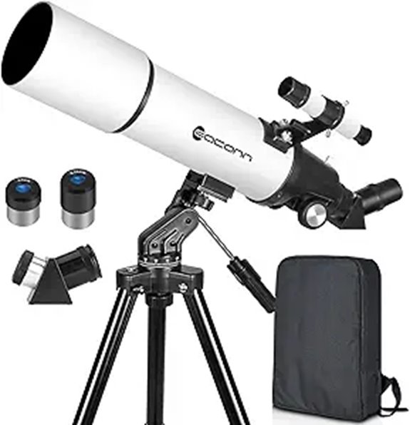 Portable 80mm Refractor Telescope for Kids & Adults