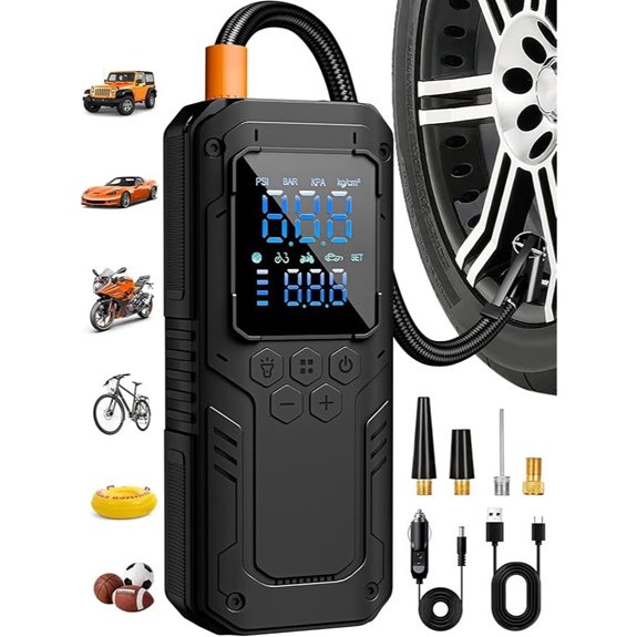 AIRSURE Portable Tire Inflator with Auto Stop