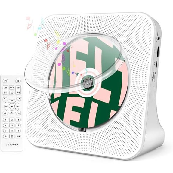 ROADOM Portable CD Player with Bluetooth & FM Radio