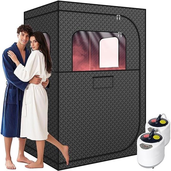 MIXC 2-Person Portable Steam Sauna with Chairs
