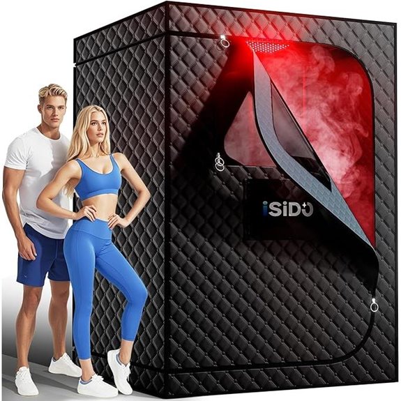 Portable 2-Person Infrared Sauna with Red Light Therapy