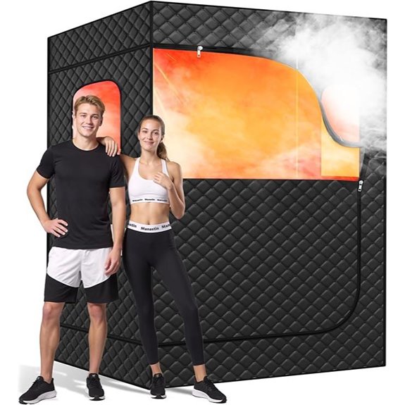 Manastin 2-Person Portable Home Sauna with Chairs