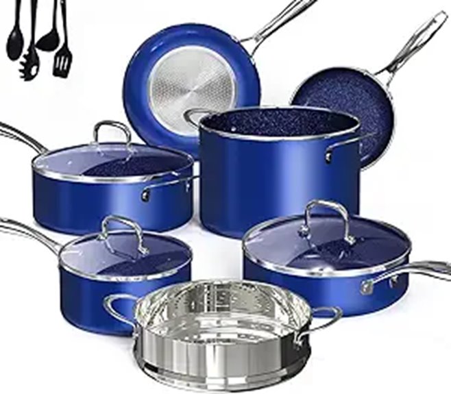 Deluxe 14-Piece Non-Stick Ceramic Cookware Set