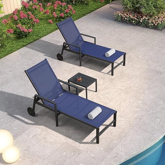 Purple Leaf Outdoor Recliner Lounge Chairs (2-Pack)