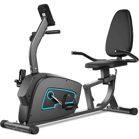 Recumbent Exercise Bike with Heart Rate & Device Holder