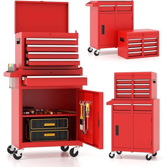 ARNOT 2-in-1 Rolling Tool Storage Chest (5 Drawers)