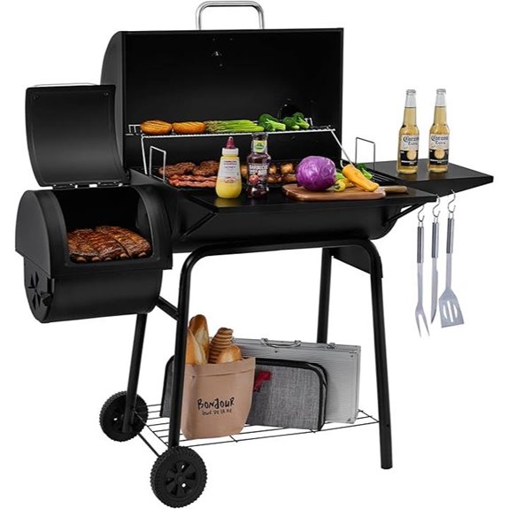 Royal Gourmet BBQ Charcoal Grill & Offset Smoker